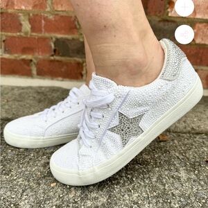 Vintage Havana White and Silver Star Sneakers